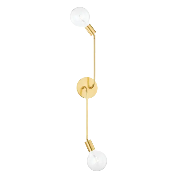Blakely 2-Light Wall Sconce in Aged Brass - Image 1