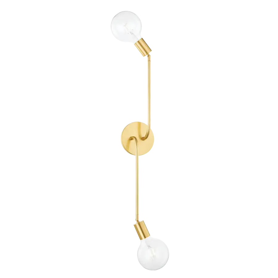 Blakely 2-Light Wall Sconce in Aged Brass - Image 1