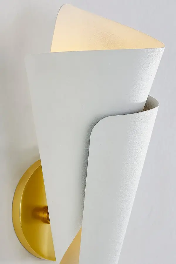 Davina Textured White Wall Sconce - Image 6