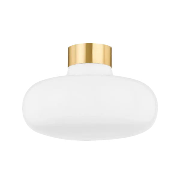 Eliana Flush Mount in Aged Brass - Image 1
