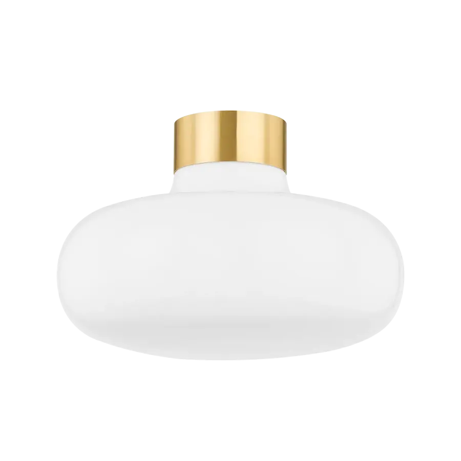 Eliana Flush Mount in Aged Brass - Image 1