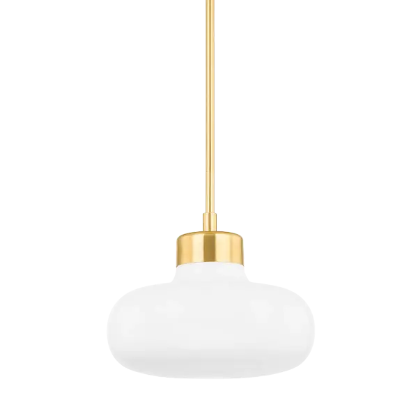 Modern Retro Elegance with Timeless Opal Glass and Aged Brass - Image 1