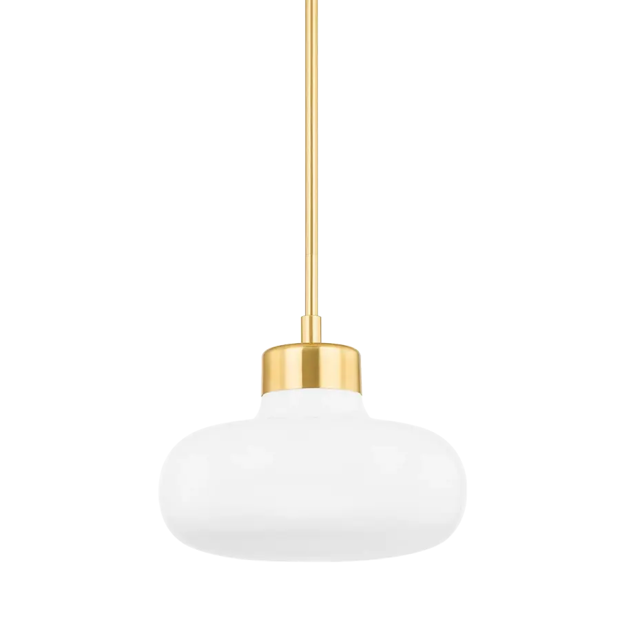 Modern Retro Elegance with Timeless Opal Glass and Aged Brass - Image 1