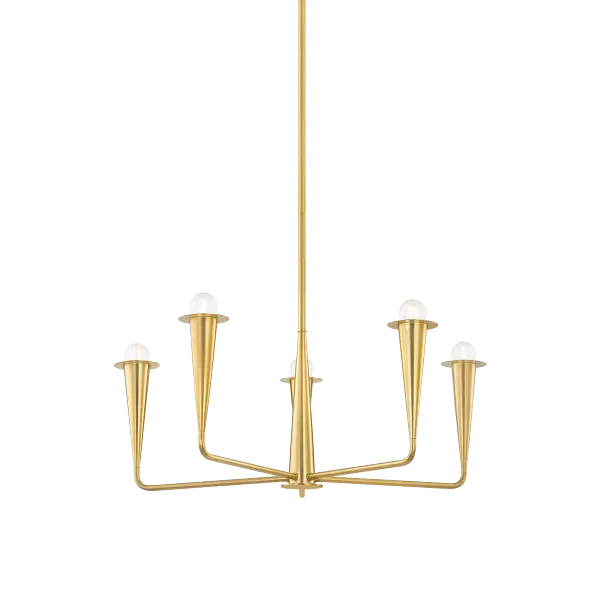 Danna Chandelier in Aged Brass - Image 1