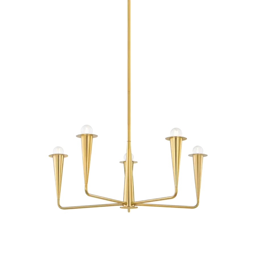 Danna Chandelier in Aged Brass - Image 1