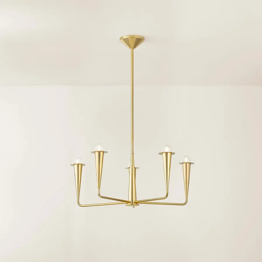 Danna Chandelier in Aged Brass - Image 2