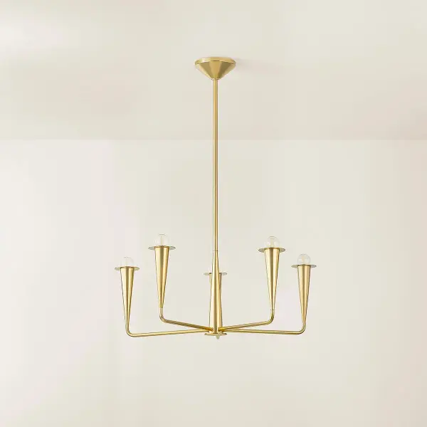 Danna Chandelier in Aged Brass - Image 3