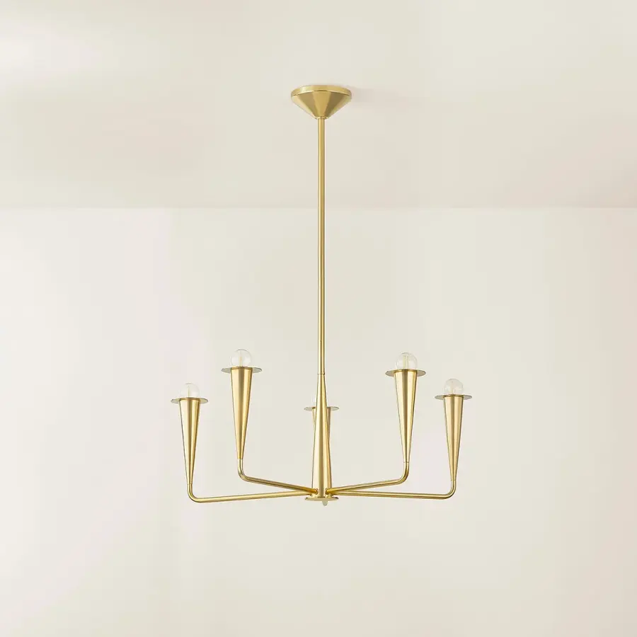 Danna Chandelier in Aged Brass - Image 3