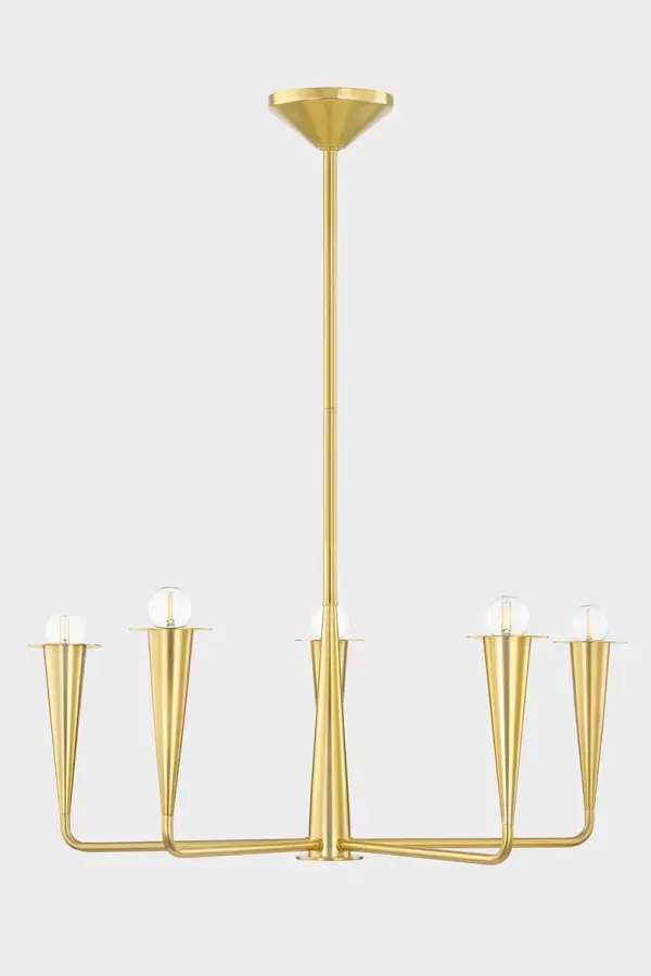 Danna Chandelier in Aged Brass - Image 4