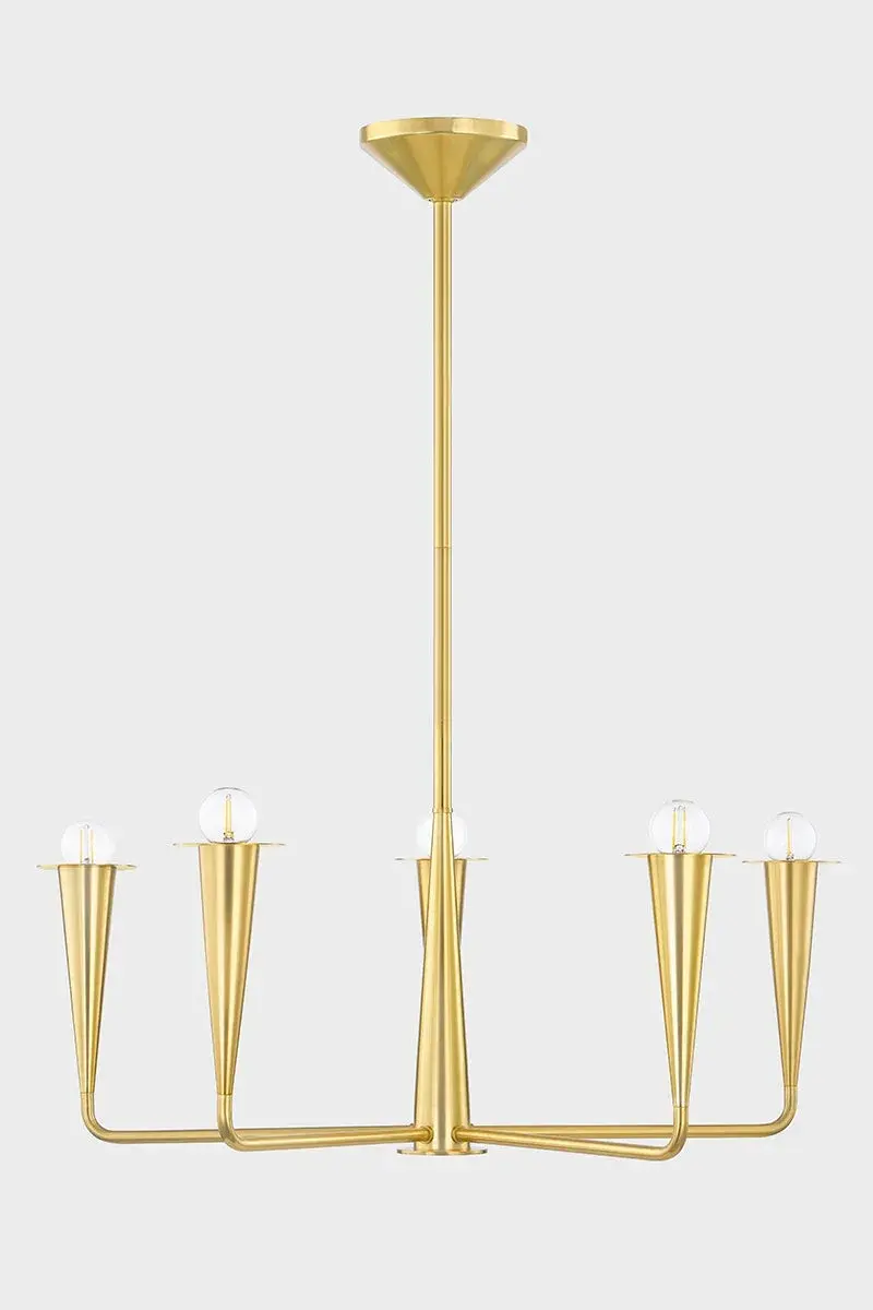 Danna Chandelier in Aged Brass - Image 4
