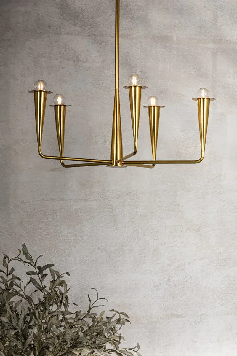 Danna Chandelier in Aged Brass - Image 7