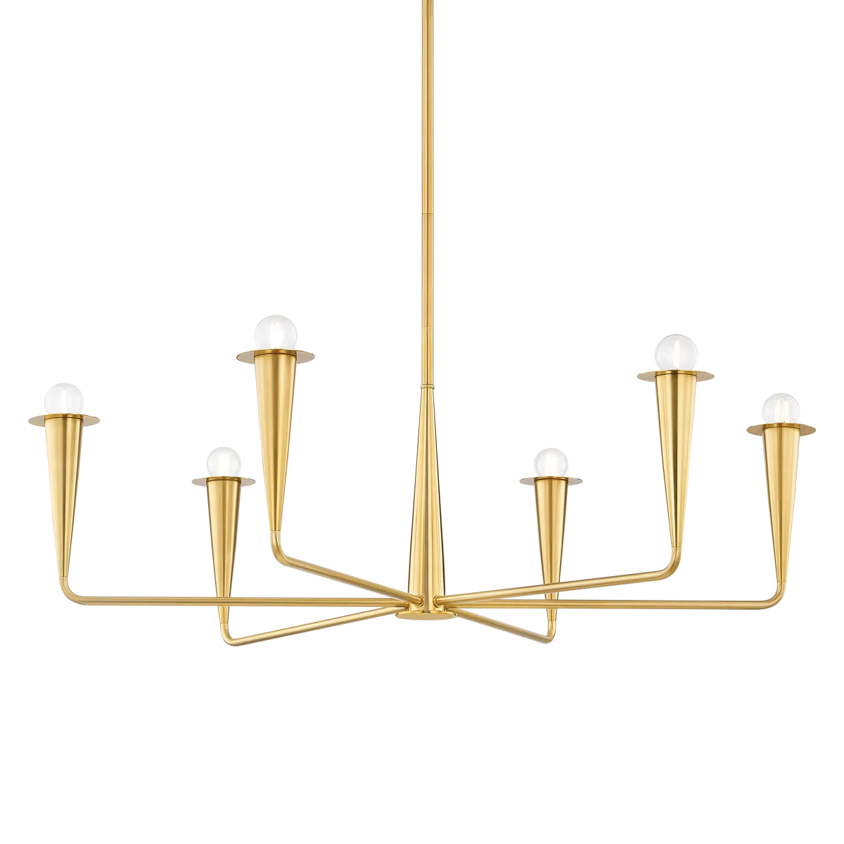 Danna Chandelier in Aged Brass
