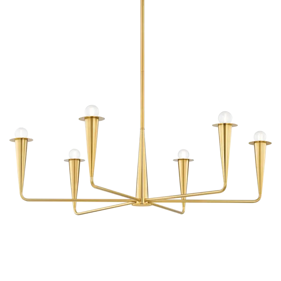 Danna Chandelier in Aged Brass - Image 1