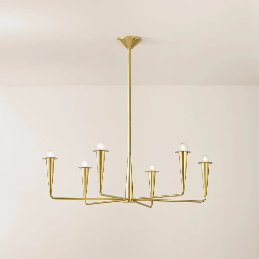 Danna Chandelier in Aged Brass - Image 2
