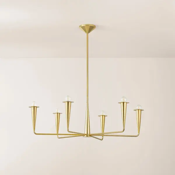 Danna Chandelier in Aged Brass - Image 3