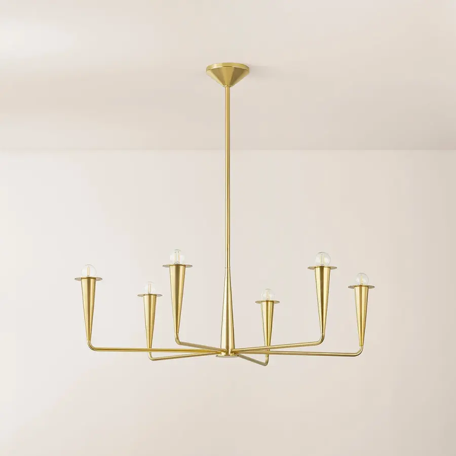 Danna Chandelier in Aged Brass - Image 3