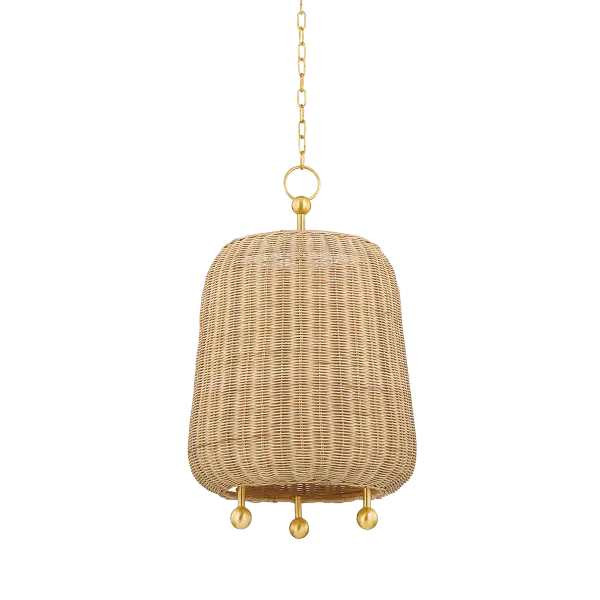 Warm Natural Wicker Pendant Brings Organic Texture to Any Space - Image 1