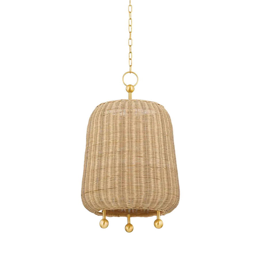 Warm Natural Wicker Pendant Brings Organic Texture to Any Space - Image 1