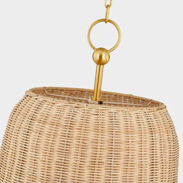 Warm Natural Wicker Pendant Brings Organic Texture to Any Space - Image 2