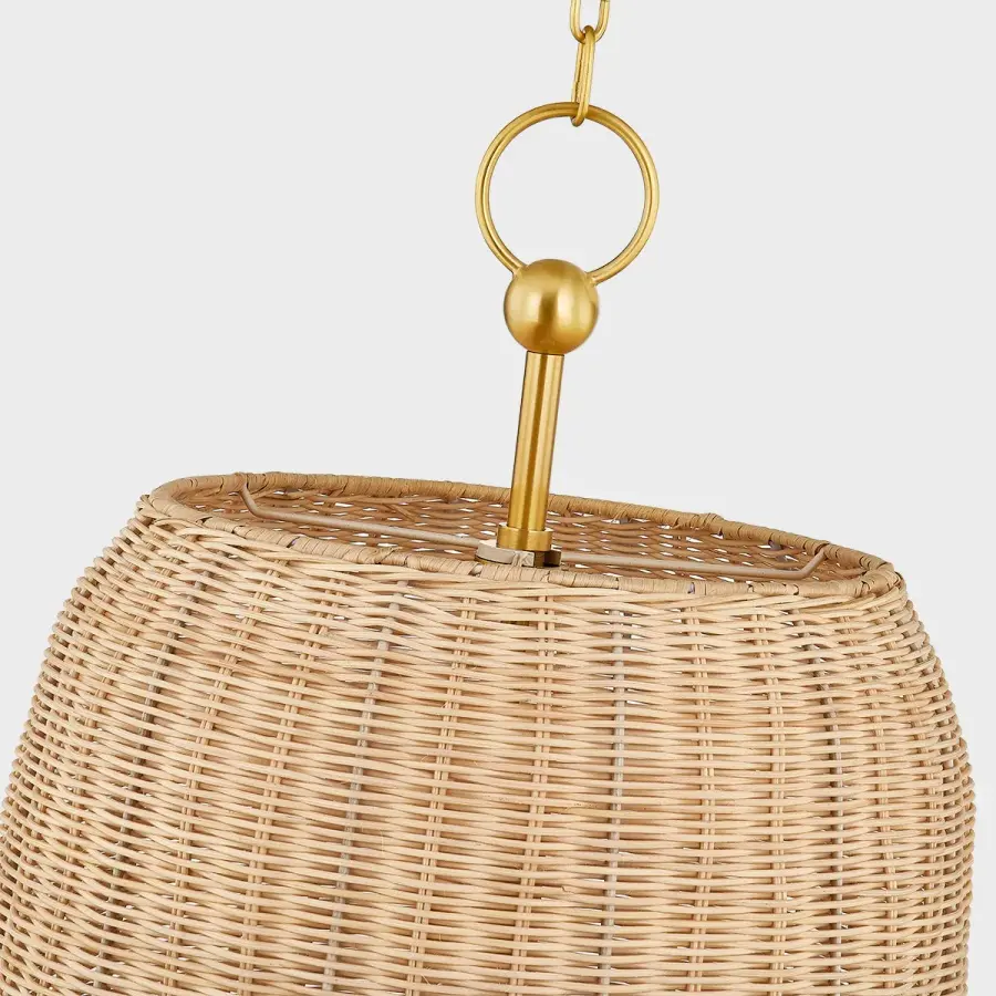 Warm Natural Wicker Pendant Brings Organic Texture to Any Space - Image 2