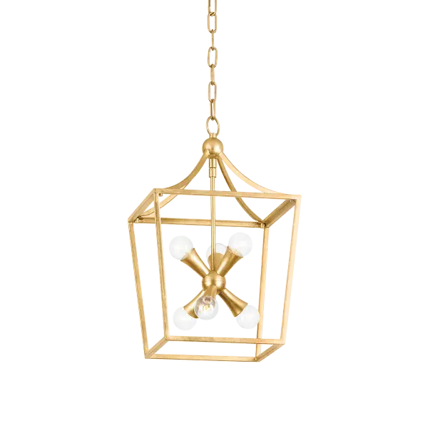 Kendall Lantern in Vintage Gold Leaf - Image 1