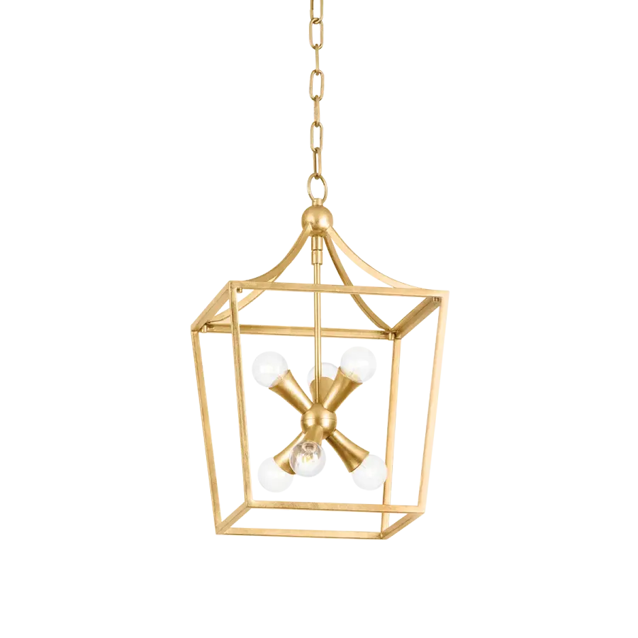 Kendall Lantern in Vintage Gold Leaf - Image 1