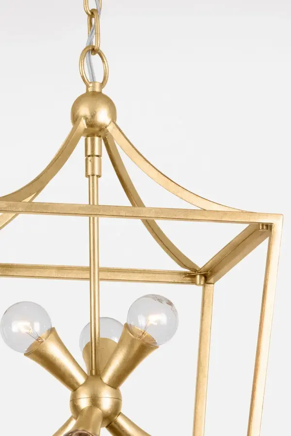 Kendall Lantern in Vintage Gold Leaf - Image 3