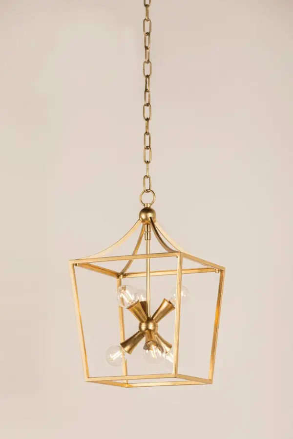 Kendall Lantern in Vintage Gold Leaf - Image 6