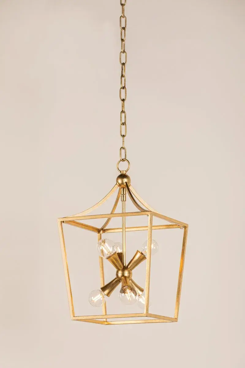 Kendall Lantern in Vintage Gold Leaf - Image 6
