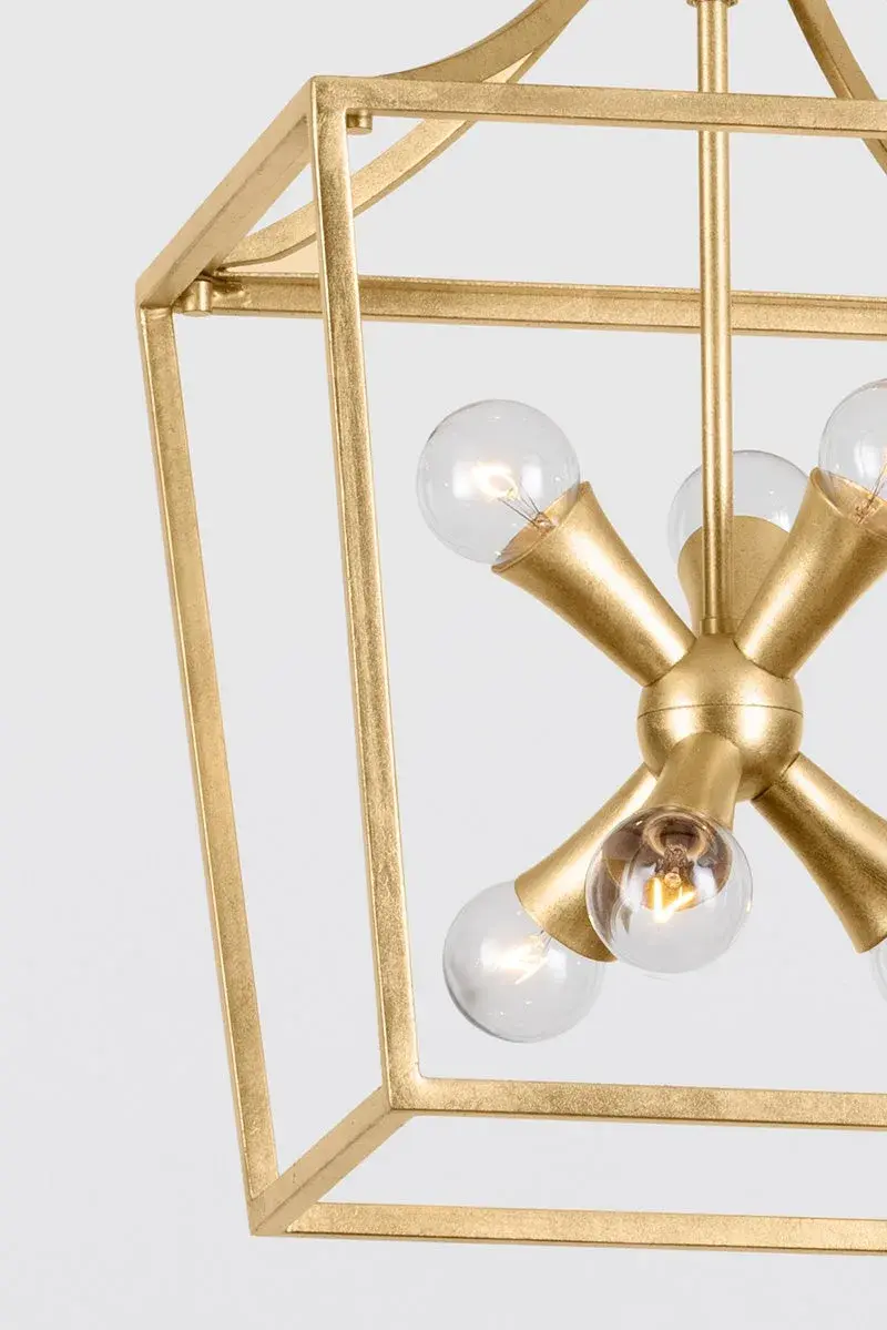 Kendall Lantern in Vintage Gold Leaf - Image 9