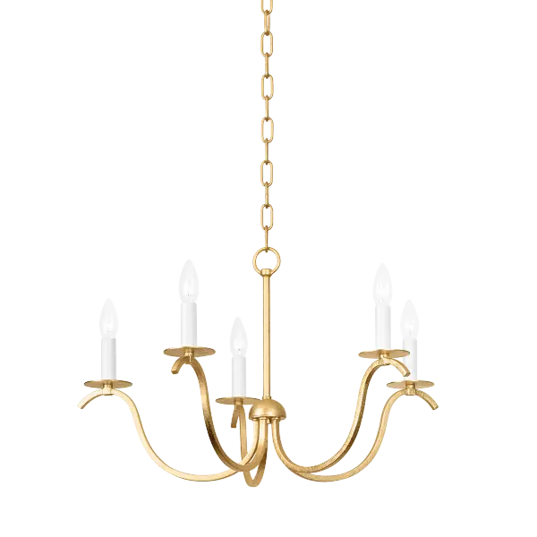 Jaclin Gold Leaf Chandelier