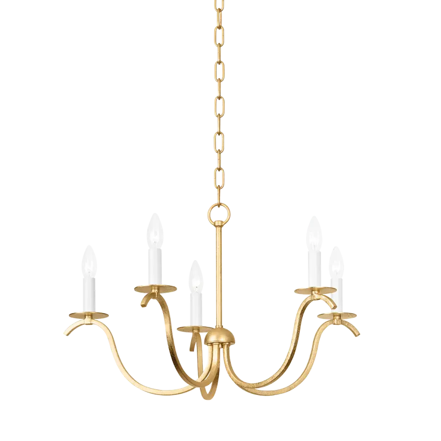 Jaclin Gold Leaf Chandelier