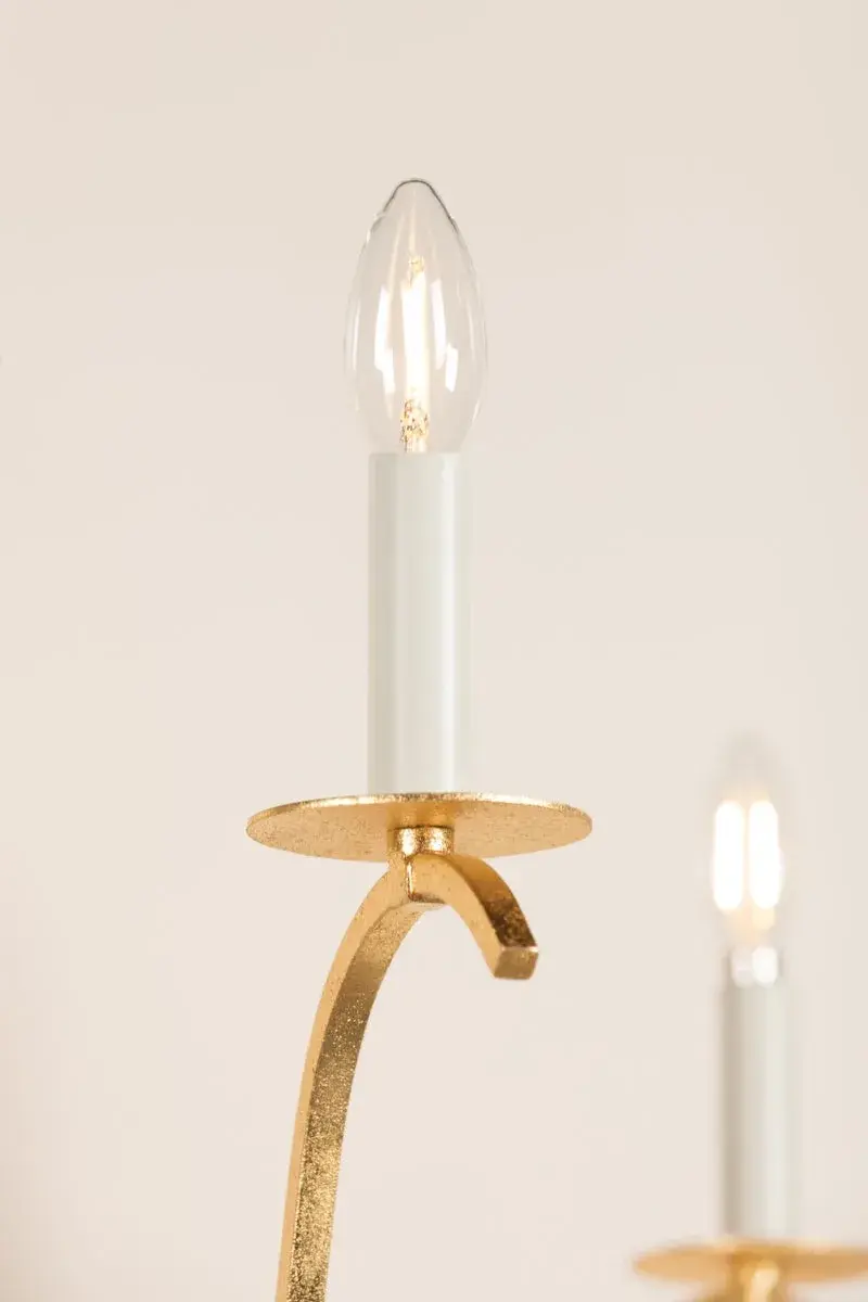 Jaclin Gold Leaf Chandelier - Image 5