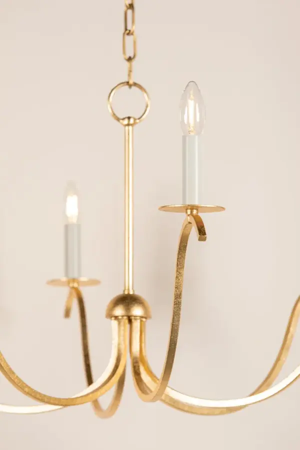 Jaclin Gold Leaf Chandelier - Image 6
