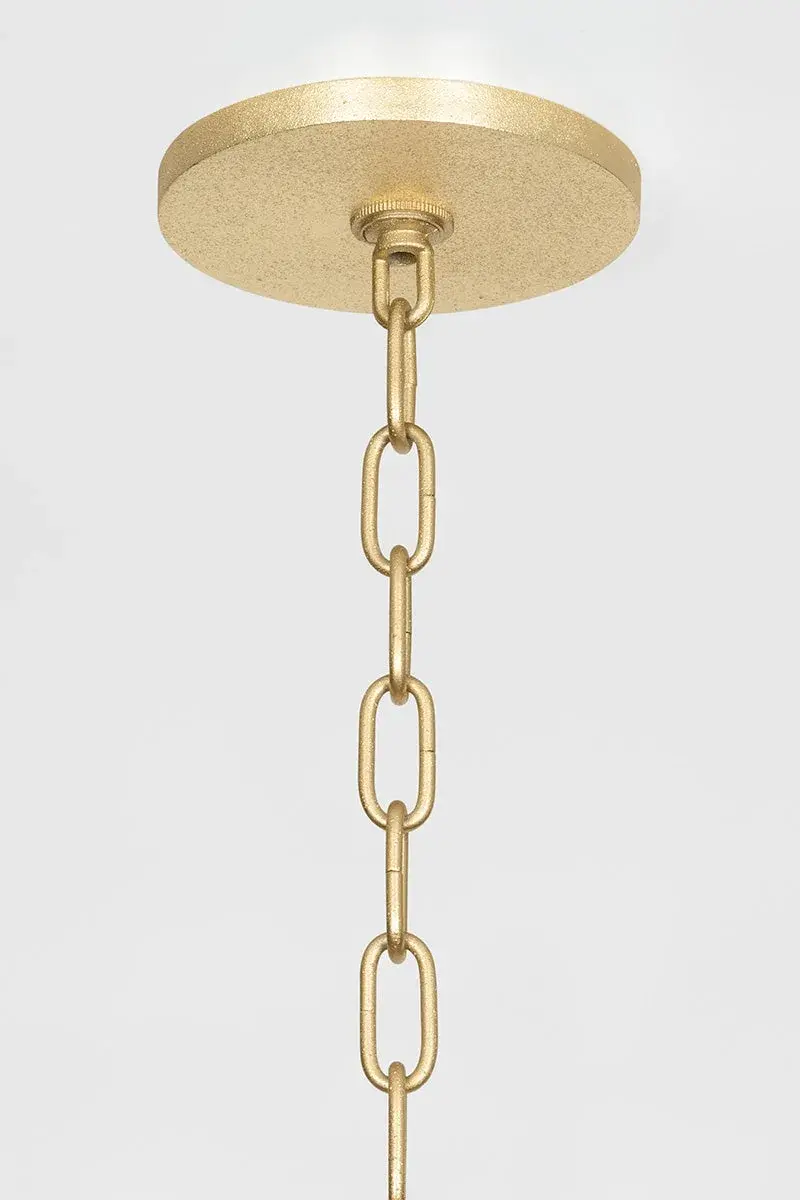 Jaclin Gold Leaf Chandelier - Image 7