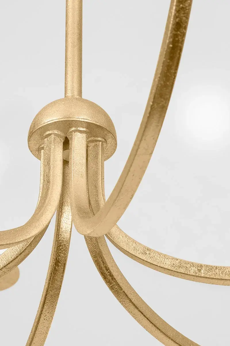 Jaclin Gold Leaf Chandelier - Image 9