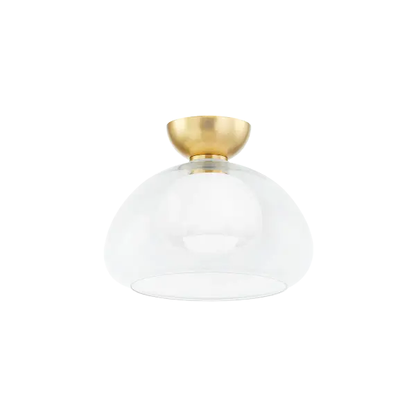 Cortney Semi Flush Mount in Aged Brass - Image 1