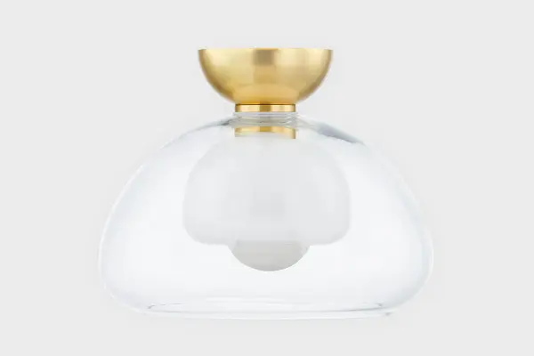 Cortney Semi Flush Mount in Aged Brass - Image 2