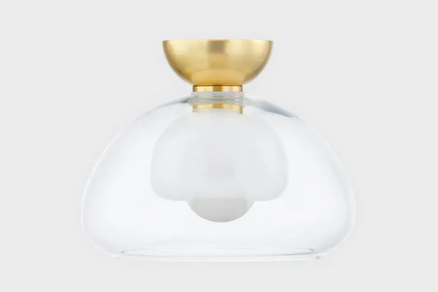 Cortney Semi Flush Mount in Aged Brass - Image 2