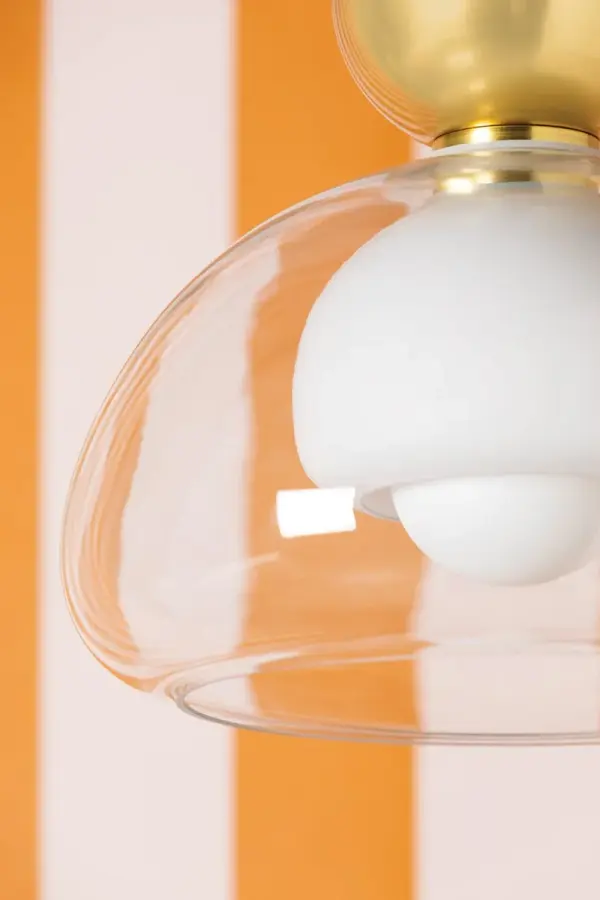 Cortney Semi Flush Mount in Aged Brass - Image 3