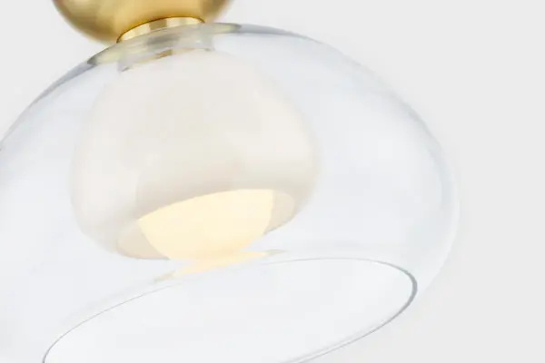 Cortney Semi Flush Mount in Aged Brass - Image 5