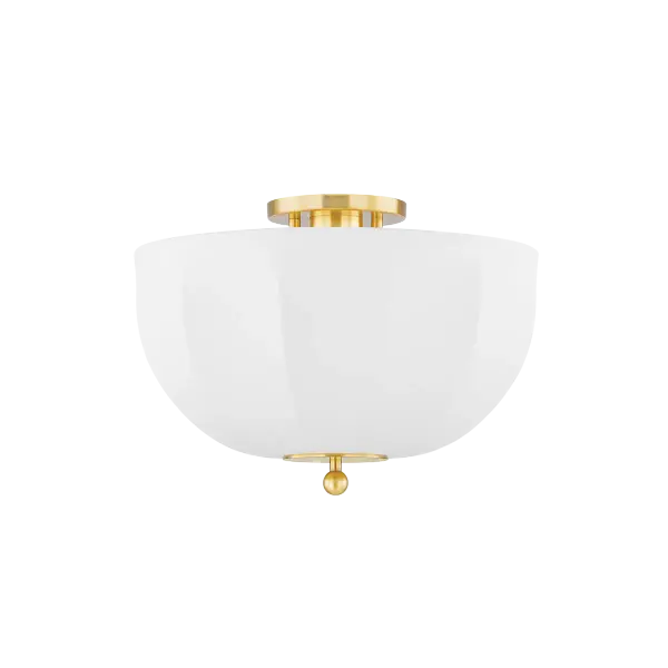 Meshelle Flush Mount in Aged Brass - Image 1