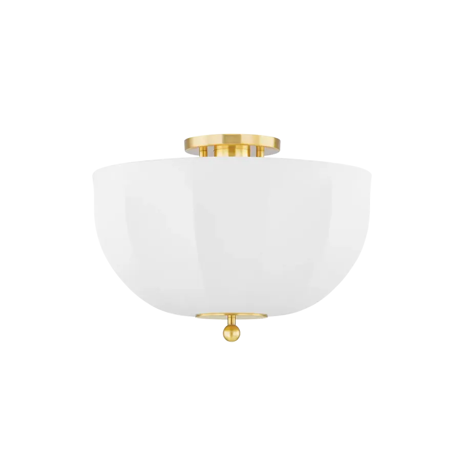 Meshelle Flush Mount in Aged Brass - Image 1