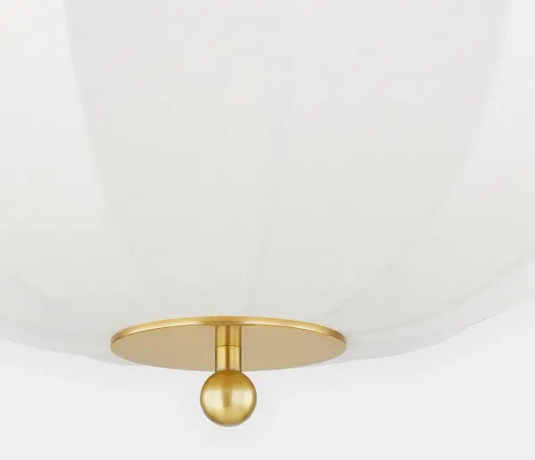 Meshelle Flush Mount in Aged Brass - Image 2