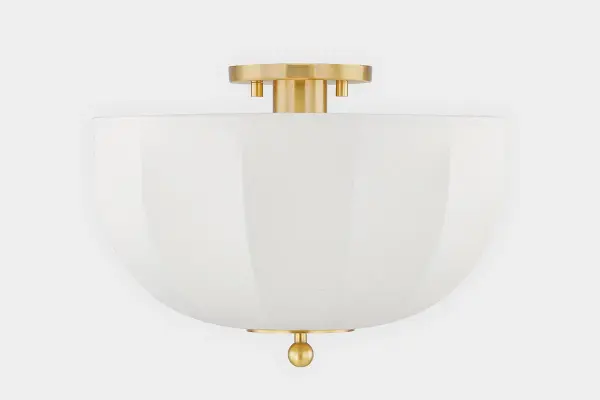 Meshelle Flush Mount in Aged Brass - Image 4