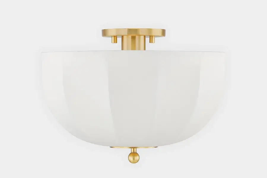 Meshelle Flush Mount in Aged Brass - Image 4
