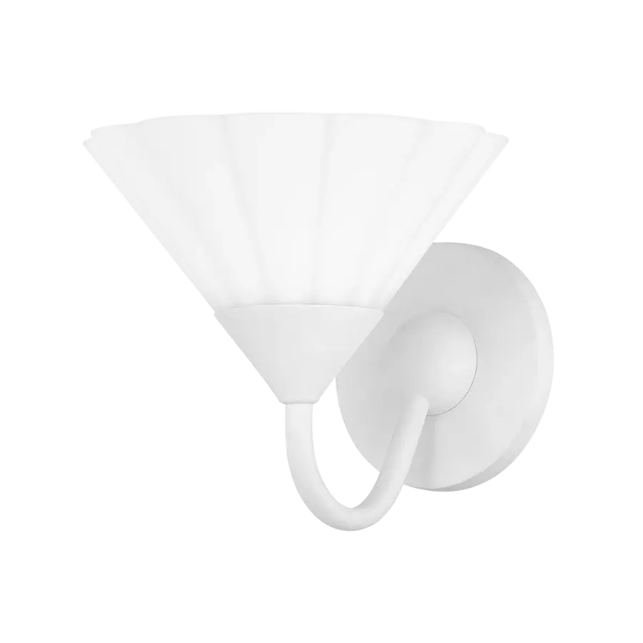 Kelsey Wall Sconce in Textured White - Image 1