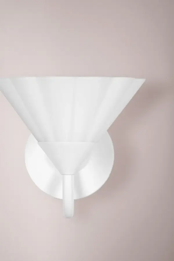 Kelsey Wall Sconce in Textured White - Image 5