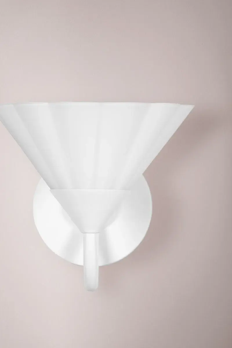 Kelsey Wall Sconce in Textured White - Image 5