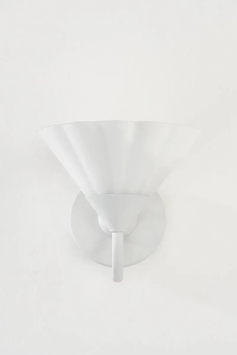 Kelsey Wall Sconce in Textured White - Image 6